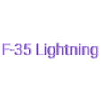 F-35 Lightning_name.stl Wall silhouette - US Military Aviation - F-35 Lightning