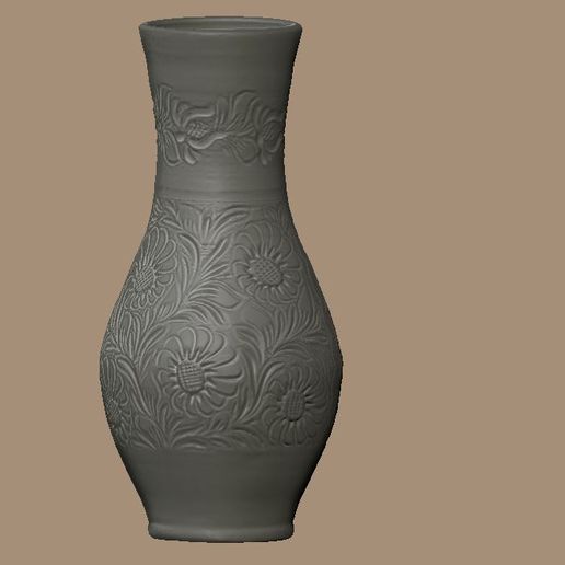 flower_vase_view_1_material.jpg flower vase with flower pattern