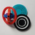 Gyroscope pondéré Fidget Toy 3D Printed Fidget Spinner Gyro Anti Stress  Fingertip Gyro Main Spinner Toy Adult Stress Reliever