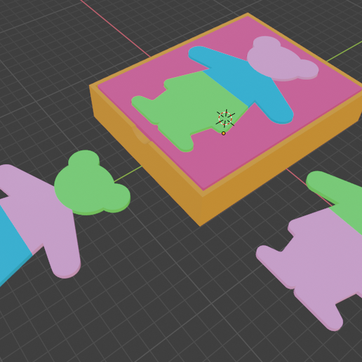 Educational jigsaw puzzle for children 3+. - 3D model önizlemesi