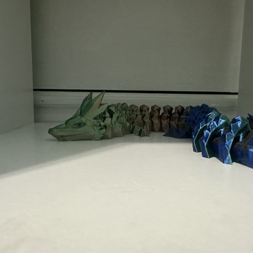 🔮 Cyber Crystal Dragon Flexi Articulated Fidget STL・ 3MF File for 3D ...