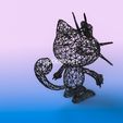 052-10.jpg #052 Meowth Pokemon Wiremon Figure