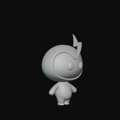 45.png Файл STL Мультяшный талисман для 3D-печати・Идея 3D-печати для скачивания