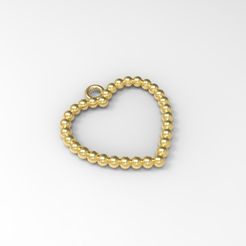 foto-dije-corazon-bolas-1.jpg Fichier STL boules de charme en forme de cœur・Objet imprimable en 3D à télécharger