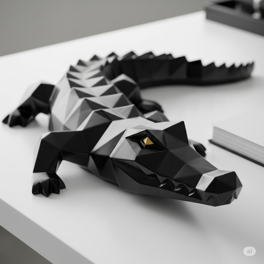 BLACK CROCODILE 3D model