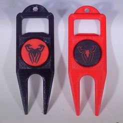 1_display_large.JPG Fichier STL gratuit Marqueur de balle de golf SPIDERMAN・Plan à télécharger et à imprimer en 3D
