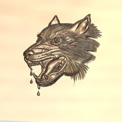 wolfhead1.jpg Free STL file eight models of wolf heads・3D printer model to download