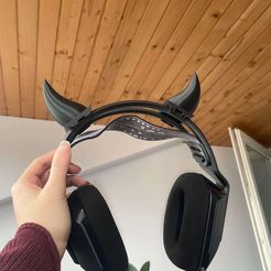 received_538309551763688bc.jpg Devil Horns for G733 Headphones  Logitech (LightSpeed)
