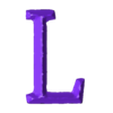 L.stl Elegant Chiseled Font Alphabet and Numbers (40 3d models)