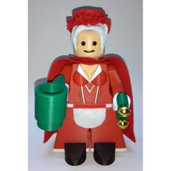 Lego Minifig - Mrs Clause 08.jpg Descargar archivo STL gratis Jumbo Lego Christmas - Sra. Claus・Modelo para la impresora 3D