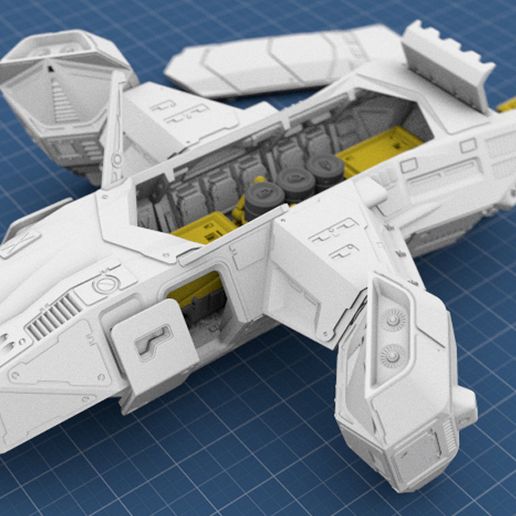 ♾️ ChickenHawk Utility Dropship・ 3D File for 3D printing・Cults