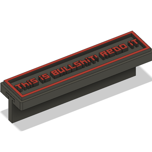 Stamp on documents "This is bullshit! Redo it" 3D model