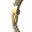 Bagutte-diamond-cluster-poattern-Flexture-bracelet-sizeM-08.jpg Baguette and diamond flexture clasp bracelet bangle Size M 3D print model