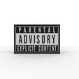 untitled.154.jpg Parental Advisory Explicit Content Luminária - Led Lamp