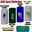 AFC-East.jpg NFL Football Bic Lighter Cases AFC East Division Bills Dolphins Jets Patriots