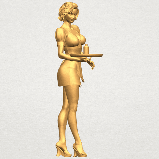 TDA0475 Beautiful Girl 09 Waitress A06.png Fichier 3D gratuit Belle Fille 09 Serveuse 09・Objet pour impression 3D à télécharger, GeorgesNikkei