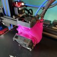 Ender 3, 3 V2, 3 pro, 3 max, двойной 40-мм осевой вентилятор hot end duct / fang. CR-10, прямой привод Micro Swiss и совместимость с боуденом. Для печати не требуется поддержка
