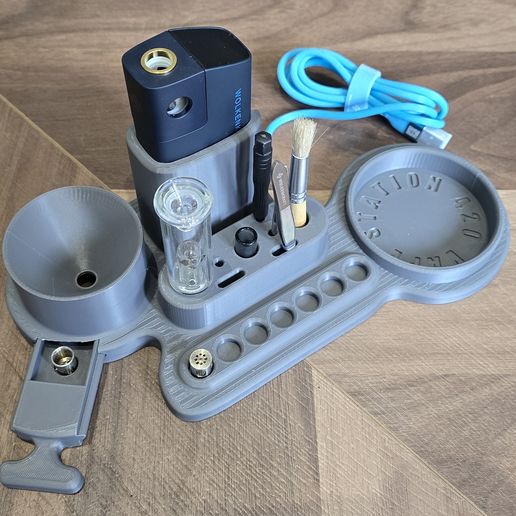 WOLKENKRAFT FX MINI VAPE STATION MIT LADER/DOSIERER 420 STL Datei fr  3D-DruckCults