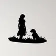 Loop.webp Kid with a Dog Wall Art