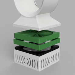 Archivo 3D gratis Ventilador sin aspas para ventilador de 80 mm 🏢・Plan de  la impresora 3D para descargar・Cults