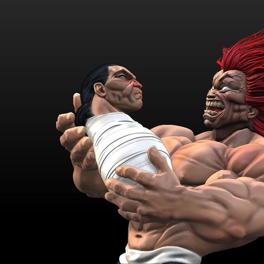 👾 Yujiro Hanma and Retsu Kaioh - Baki Anime Fight Diorama STL | 3D ...