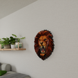 lion_wall.png POLYGONAL LION WALL ART