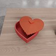 untitled.png 3D Heart Shaped Jewelry Box for Valentine Gift with Stl File & Mini Box, Heart Art, Decorative Box, Boxes, Heart Decor, Storage Box