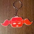 Curly4.jpg Curly Girl Wipeout Keychain / Keyring / Bag Charm