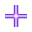 pvc4f.stl Space Frame connector for PVC 1" pipe