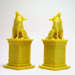 Wolves2.jpg Free STL file Wolf Statue・3D printable object to download