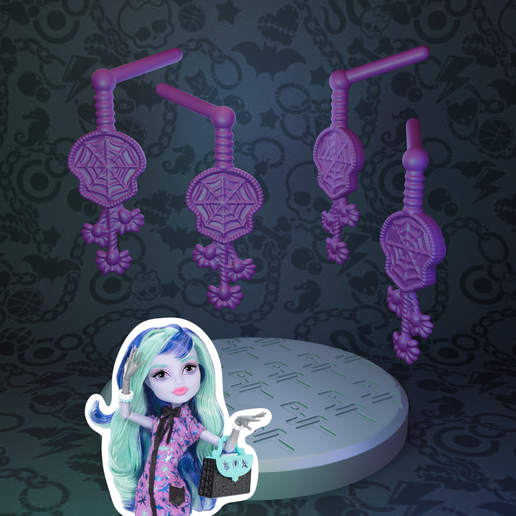 Monster High New Scaremester Twyla Boogeyman doll earrings replacement