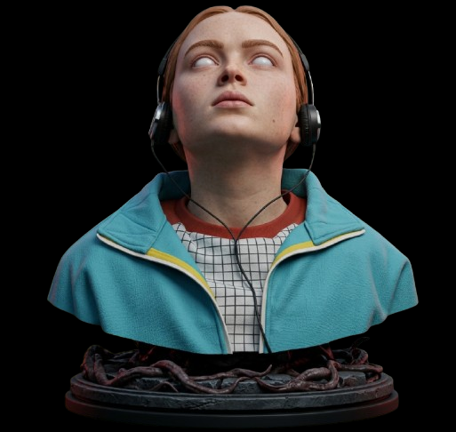 👤 Stranger Things Max bust figure・ STL File for 3D printing・Cults