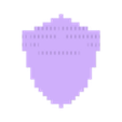 Hylian Shield with wall mount.stl Hylian Shield pixel art
