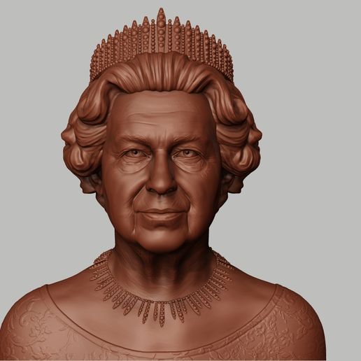 👸 Queen Elizabeth II Bust 3D print model・ STL File for 3D printing and ...