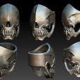 faceless.jpg Faceless Skull Ring 3D print model