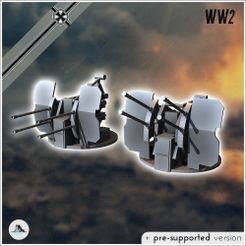 1-PREM.jpg STL file 20mm quadruple Flak Flakvierling 38 anti-air gun - Germany Eastern Western Front Normandy Stalingrad Berlin Bulge WWII・3D printer design to download