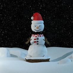tbrender222.png STL file Snowman holder for bottles・3D printable model to download, ArtInstinct3D