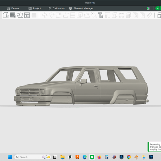 1988 Toyota 4Runner SR5 4x4 SUV, 1/24 scale truck model, scalable to size, rc body, rock crawler, trail truck, 3d print, stl file