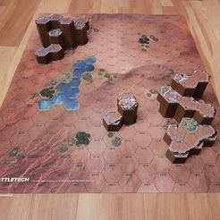 Make-2.jpg Archivo STL gratis Battletech Terrain Map Desert #2 (Un juego de combate blindado)・Diseño de impresión 3D para descargar