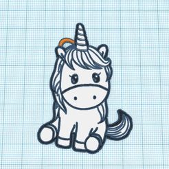 llavero-unicornio.jpg STL file Unicorn keychain・3D printable model to download