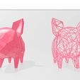 5.jpg Pig - Pig - Voxel - LowPoly - Wireframe 3D Model Print