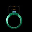 dime2.png Luxurious Gold Ring with Ruby 3D print model