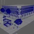 Paris_Town_01_Wireframe_01.jpg OBJ file Paris neighborhood // Metro station・3D printable model to download