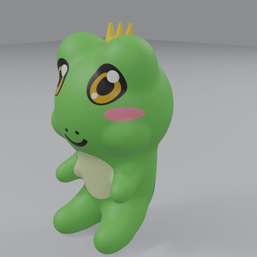 Chibi Frog - Cute 3D Printable Figurine - STL + Multicolour 3MF