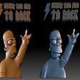 SimpsonRock5.jpg Homer Simpson STL file - relief for CNC router 3D print model
