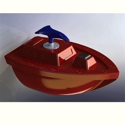 b.JPG Free STL file Bath boat with soap dispenser・3D printable model to download
