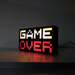 IMG_20210215_153812.jpg Archivo 3D Lámpara GAME OVER・Plan para descargar y imprimir en 3D