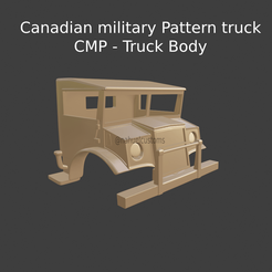 New Project(37).png Fichier STL Camion militaire canadien - CMP - Carrosserie du camion・Objet imprimable en 3D à télécharger