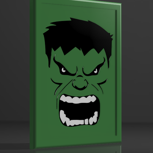 3.png Archivo STL Marco decorativo "Hulk" v2・Objeto imprimible en 3D para descargar, tweety35