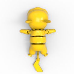 3.jpg STL-Datei Flexibles Pikachu・3D-Druckvorlage zum Herunterladen